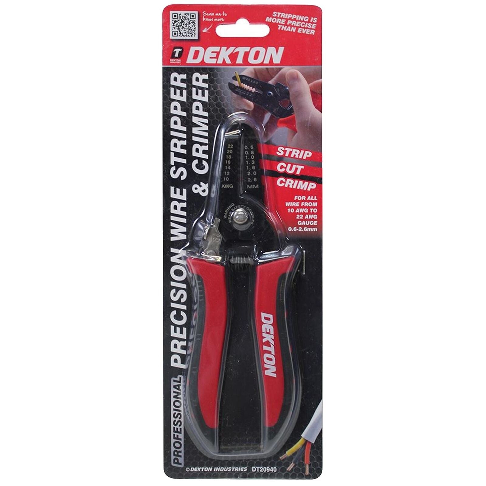 Dekton Precision Wire Stripping Crimping Crimper Cutting Plier Tool