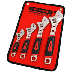 Neilsen 4pc Adjustable Spanner Wrench Soft Grip Handle 150mm 200mm 250mm 300mm