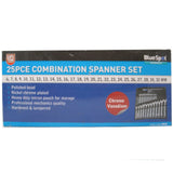 BlueSpot 25pc Metric Combination Spanner Wrench Set 6mm - 32mm With Case