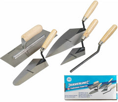 Silverline 5pc Plastering Brick Jointing Gauging Hand Trowel Tradesman Tool Set