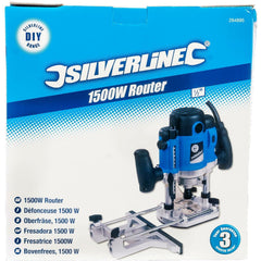 Silverline 1500W Electric Woodworking DIY Plunge Router Cutter Power Tool 1/2"