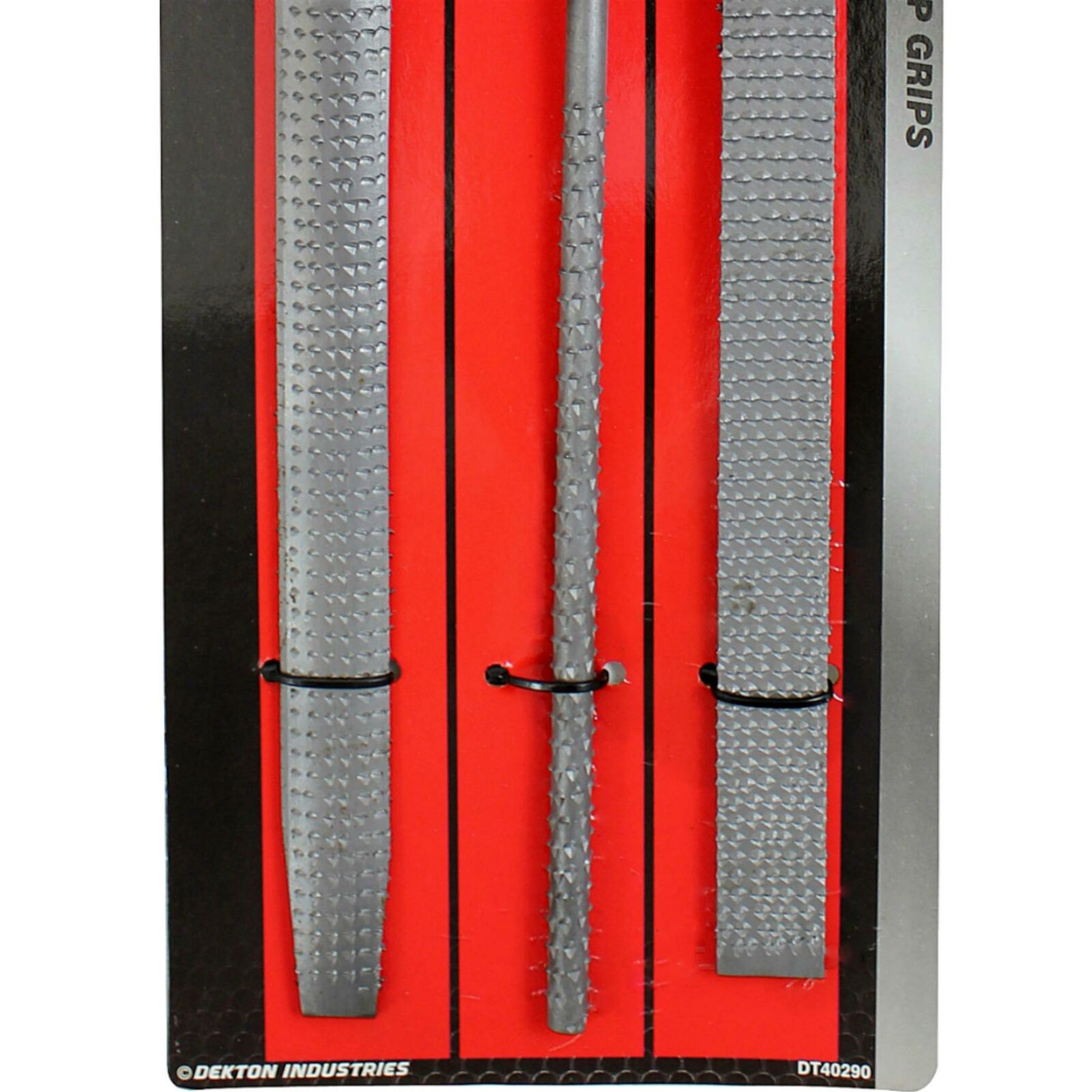 Dekton 3pc Steel Wood Rasp File Set Flat Round Half Round Carpenters Tool