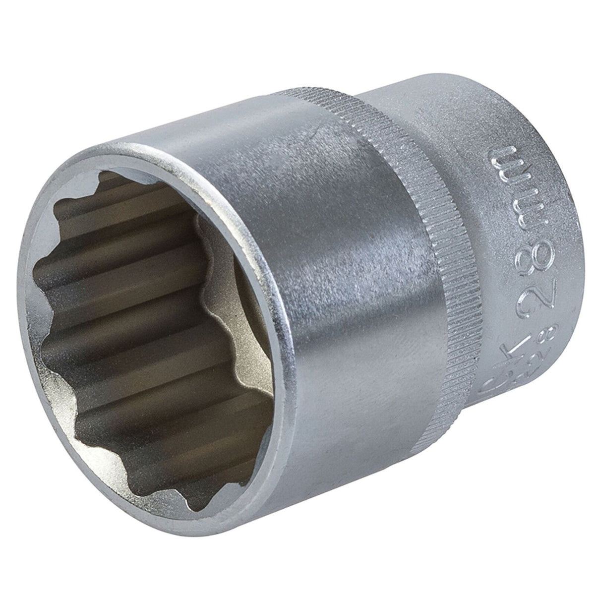 King Dick 28mm 12 PT Single Metric Polished Standard 1/2" Drive Socket