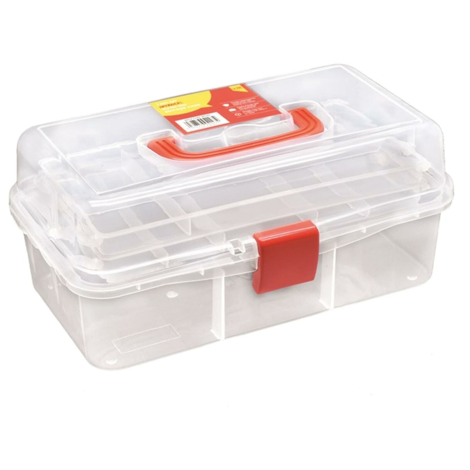 Amtech 32cm Plastic Organiser Storage Tool Box 3 Tier Layers Compartment