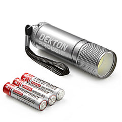 Dekton 3pc Tracker XF35 COB LED Black Silver Red Torch Flashlight Weatherproof