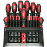 Dekton 50pc Magnetic Precision Torx Pozi Hex Slotted Phillips Screwdriver Set