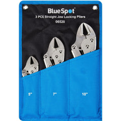 BlueSpot 3pc Locking Mole Grip Vice Plier Set Adjustable Tool Pliers 5" 7" 10"