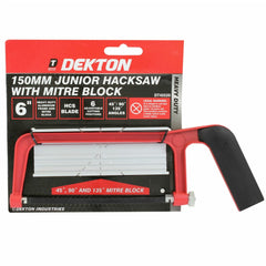 Dekton 150mm Junior Hacksaw & Aluminium Mitre Block Modelling Moulding Profile