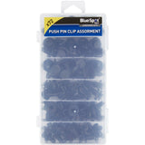 Bluespot 72pc Push Pin Rivet Car Trim Bumpers Panel Fasteners Interior Clips