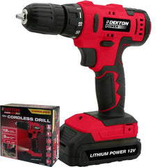 Dekton 12V Electric Cordless Hammer Drill Keyless Chuck Li-Ion Battery