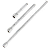 BlueSpot 3pc 1/4" Drive Socket Extension Bar Set 75mm 150mm 250mm Long Reach