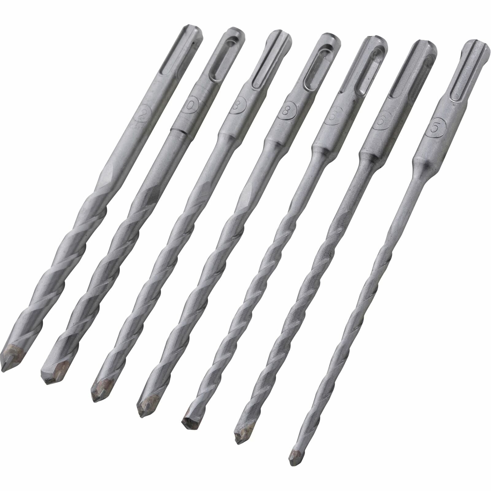 BlueSpot 7pc SDS Plus Masonry Hammer Drill Bits Set Brick Concrete 5 6 8 10 12mm