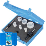 Silverline 9pc Electricians Bi-metal Hole Saw Sheet Wood Metal Drywall Kit Set