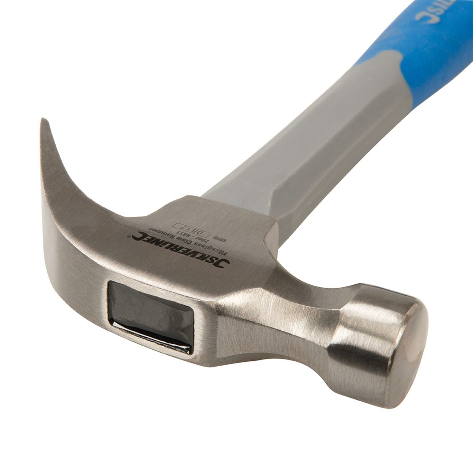 Silverline 20oz Claw Hammer Fibreglass Rubber Grip Handel Hardened Steel Head