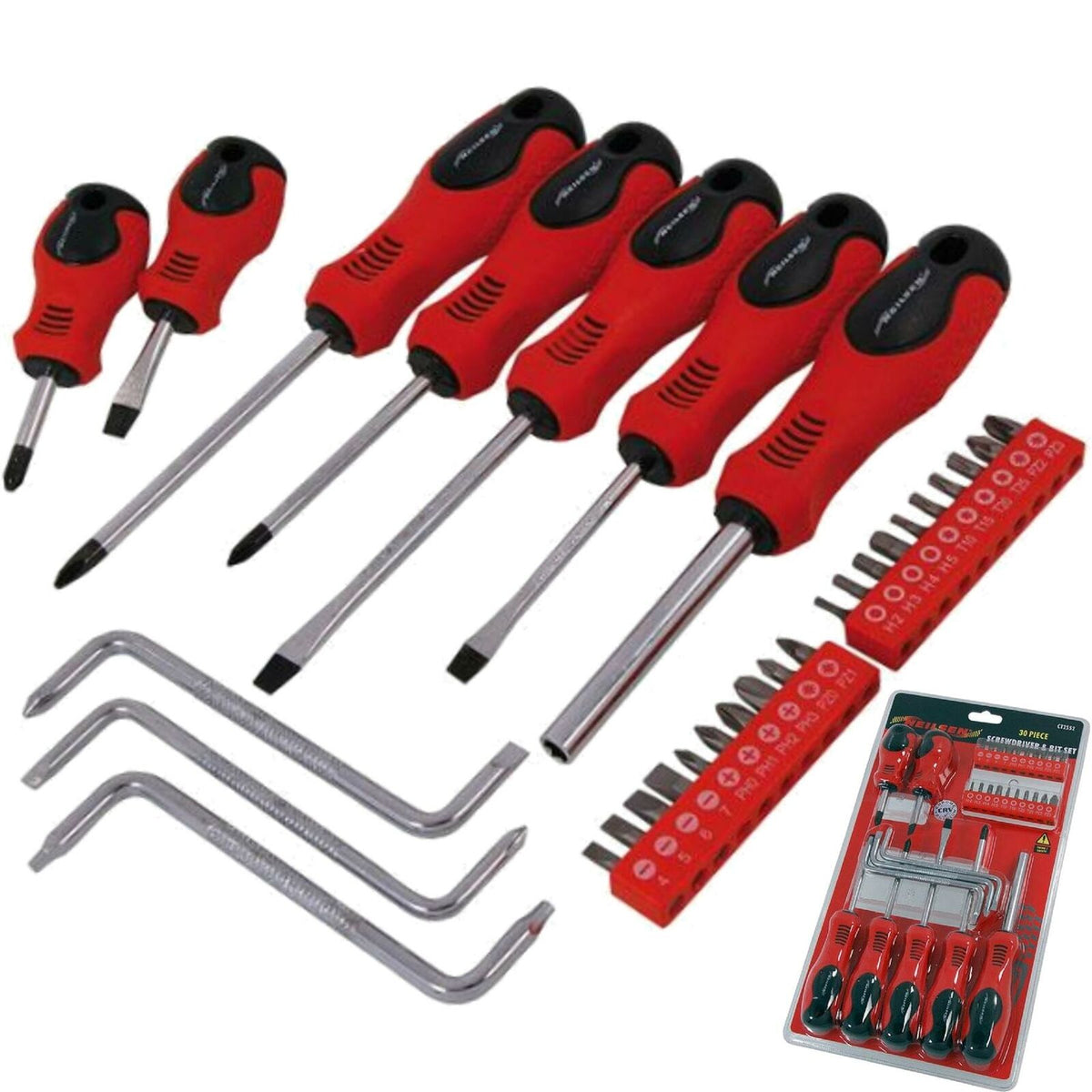 Neilsen 30 Piece Screwdriver & Phillips Slotted Pozi Hex Torx Bit Set