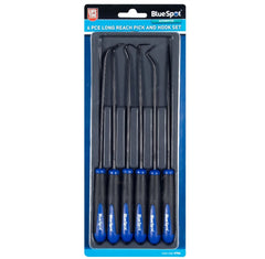 BlueSpot 6pc Long Reach Pick And Hook Probe Set O Ring Seal Remover Tool