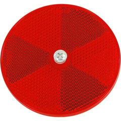 Neilsen 2pc Red Round Reflector Light Rear Trailer Reflectors Caravan Bike