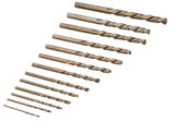 Bluespot 13 Pc Cobalt HSS Twist Drill Bits 1.5mm To 6.5mm Set Metal Wood Plastic