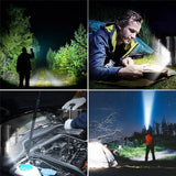 Dekton Portable Rechargeable Multifunction Spot Light Lamp Torch 4 Beam 100M