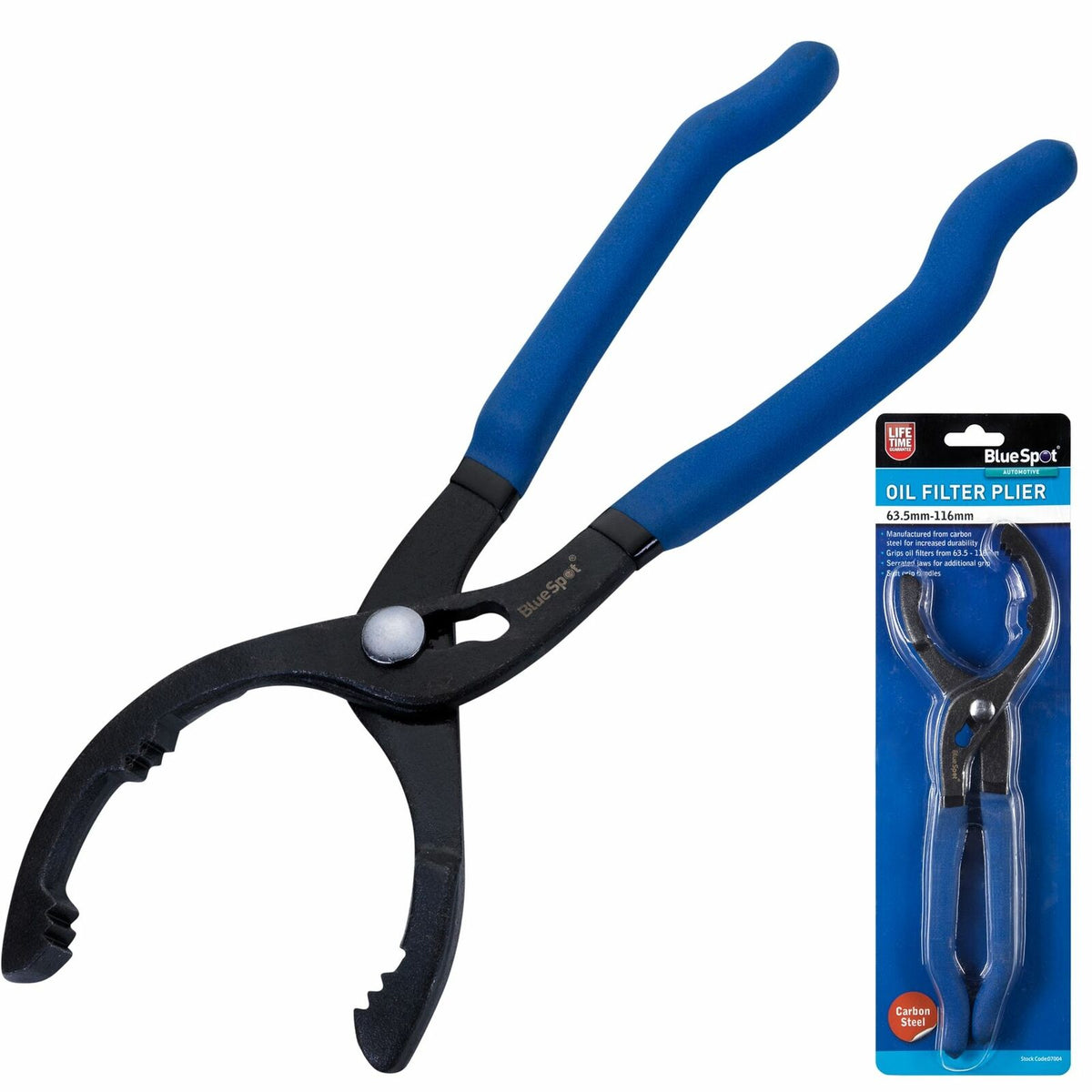 Bluespot Oil Filter Adjustable Wrench Pliers Hand Removal Plier Tool 64 -116mm