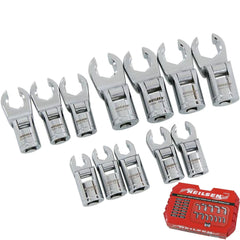 Neilsen 12pc Crows Foot Feet Socket Wrench Spanner Set 3/8" Metric Crow 8mm-19mm