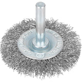 BlueSpot Rotary Flat Steel Wire Brush Crimp Set wheel For Drill 50mm 2"
