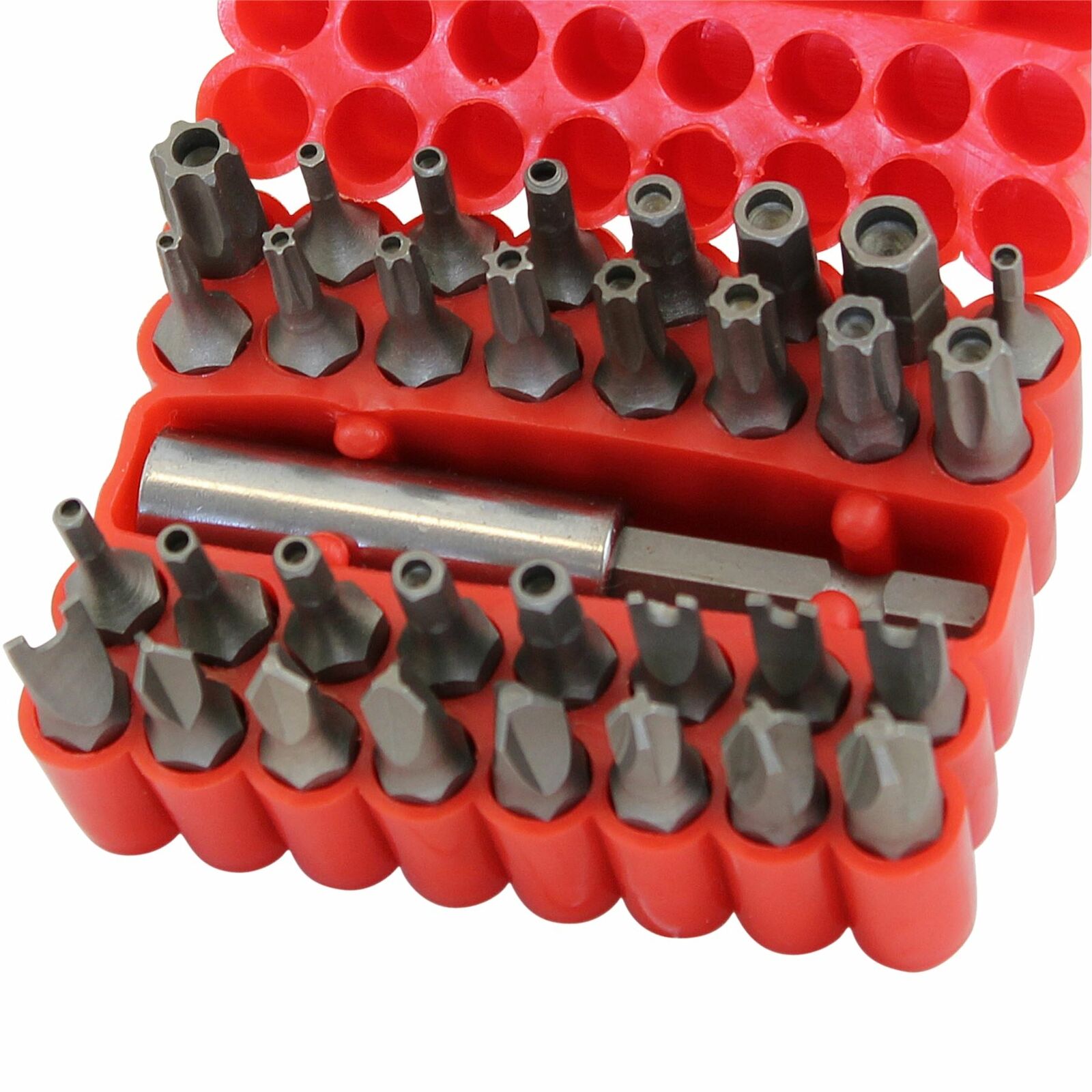 Dekton 33pc Security Screwdriver Bit Set Hex Tamper Proof Spanner Torx Star Key