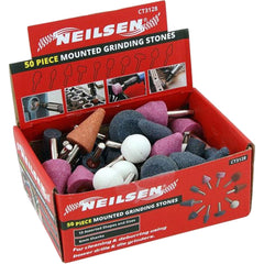 Neilsen Mounted Stone Point Grinding Head Wheel Drill Rotary Tool Set 50pc