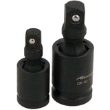 Neilsen 2pc Universal Joint Impact Socket Wobble Extension Adaptor 1/2" 3/8" Set