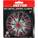 Dekton 8pc Spring Quick Grip Clamps Wood Work Carpentry Metal Clamp 60mm 2"