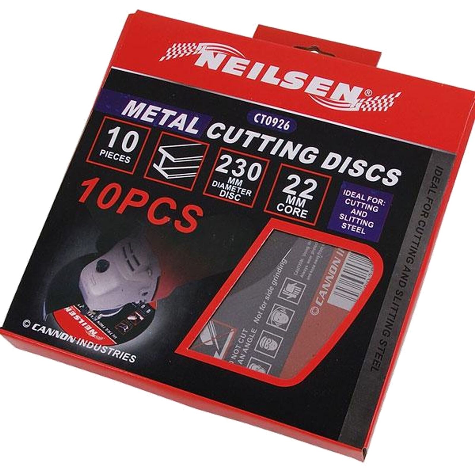 Neilsen 10pc Metal Cutting Discs Ultra Thin 230mm Blade Disc Steel 9"