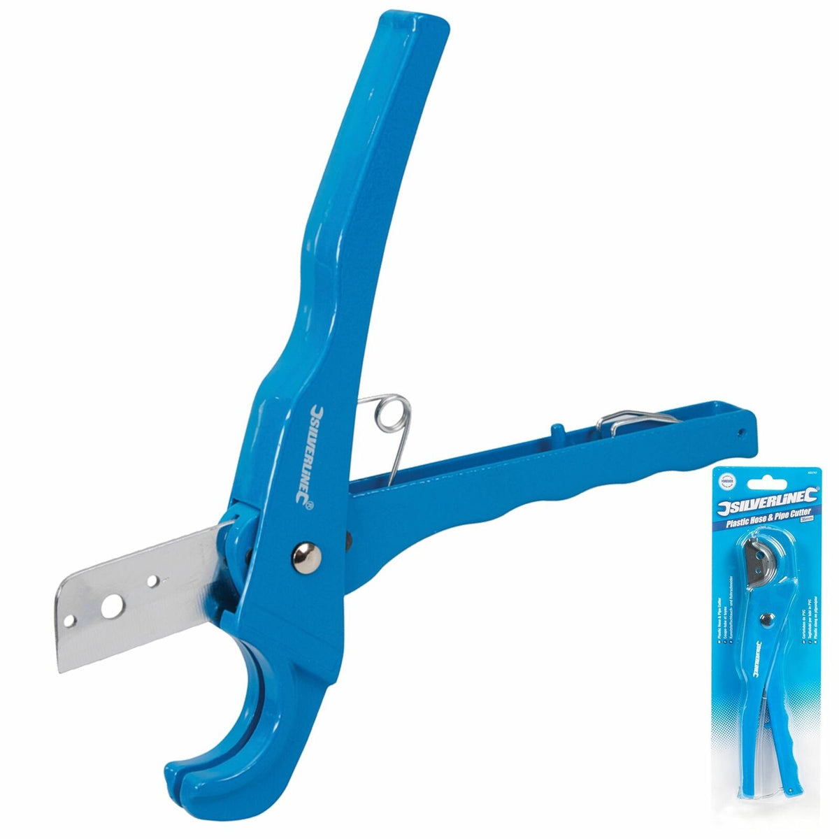 Silverline Plastic Pipe Cutter 36mm PVC PEX PPR Polythene Neoprene Rubber Hose