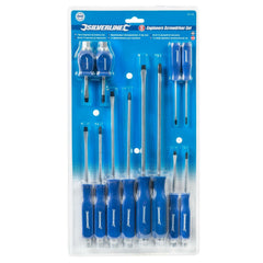 Silverline 12pc Engineers Phillips Poiz Slotted Magnetic Tip Screwdriver Set