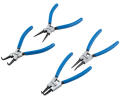 Bluespot 4pc Circlip Snap Ring Pliers Internal External Bent Straight Plier Set