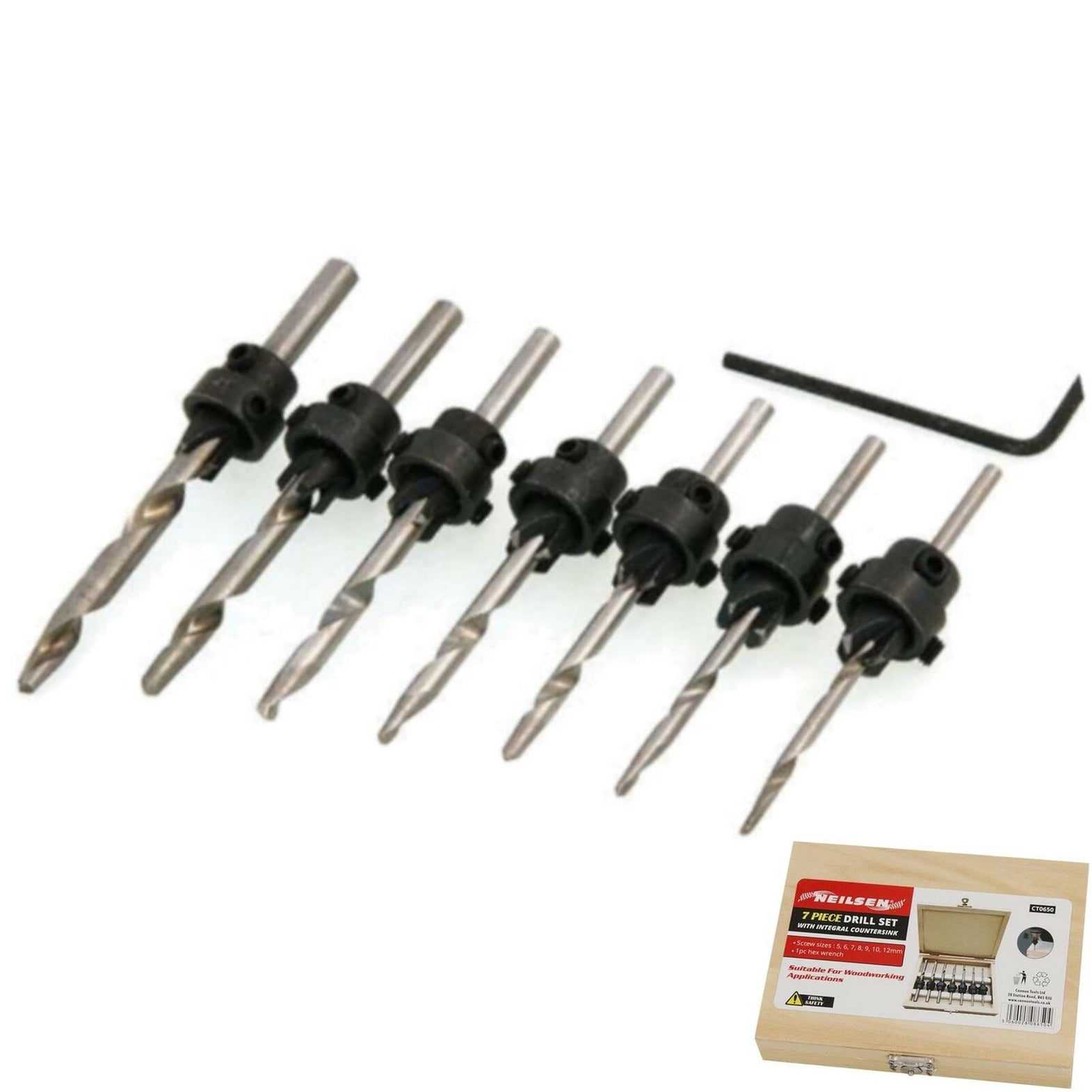 Spade Bit Set Neilsen 14-Piece Flat Wood Spade Drill Bit Set - 6mm To ...
