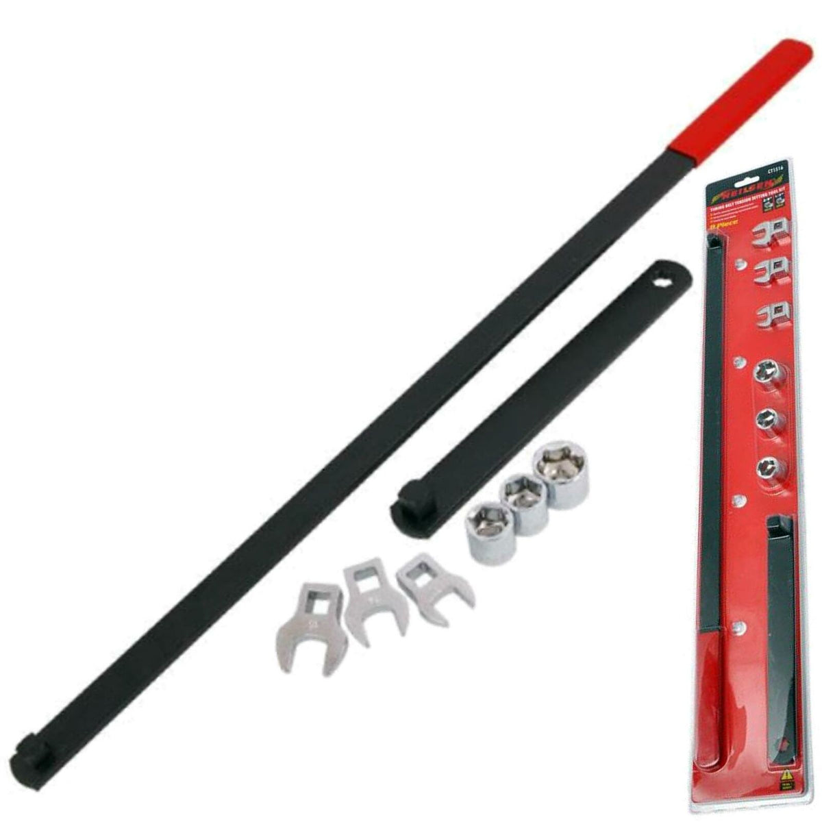 Neilsen 8pc Timing Serpentine Belt Tension Setting Tool Pulley Pulleys Kit