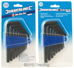 Silverline Metric & Imperial Hex Allen Key Expert Set Kit Allan Alan Alen 20 Pce