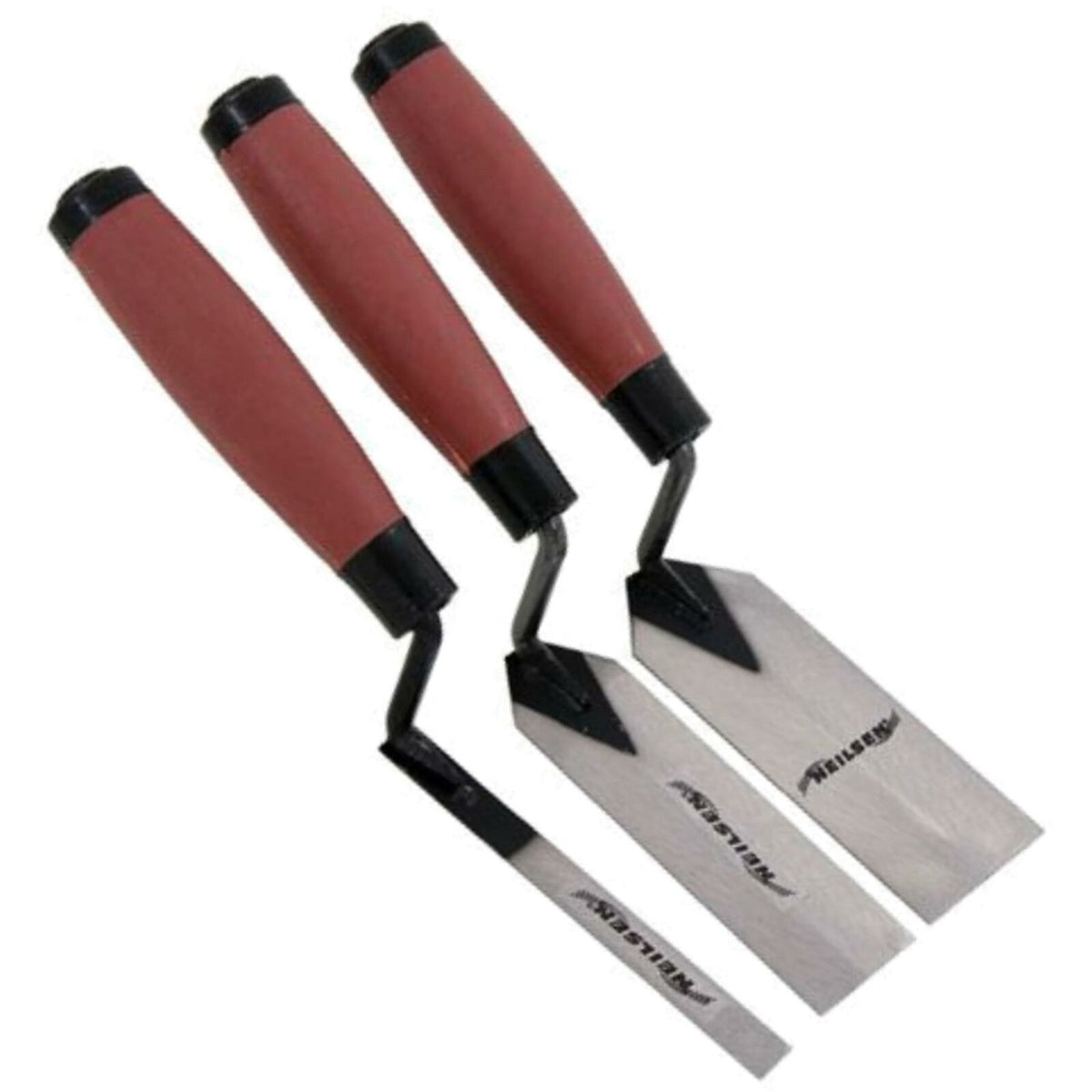 Neilsen 3pc Margin Trowel Set Soft Grip Plasterers Corner Plastering Tools