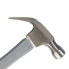 Silverline 8oz Claw Hammer Fibreglass Rubber Grip Handel Hardened Steel Head