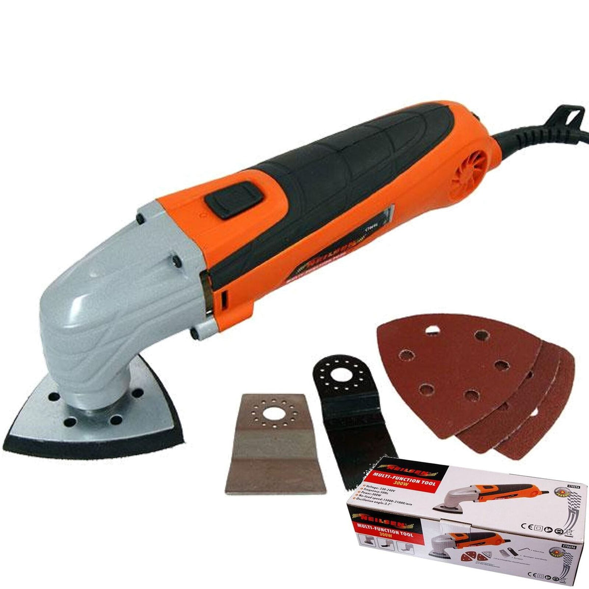 Neilsen 300W Corded Electric Oscillating Multi Function Power Sander Tool 230V