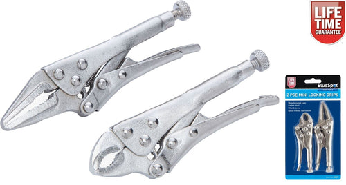 Bluespot Small & Long Nose Self Locking Grips Mole Gripping Adjustable Pliers