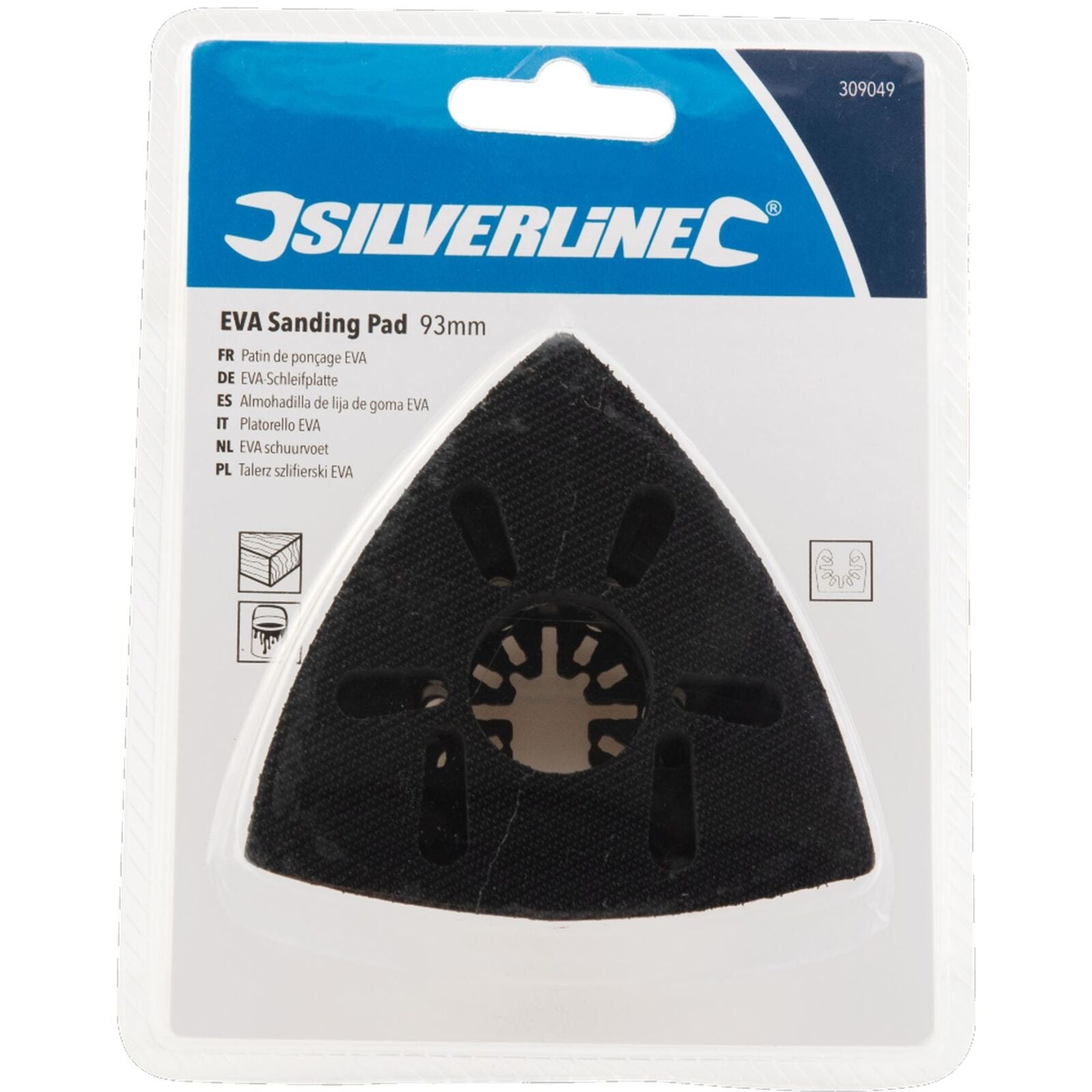 Silverline HSS Oscillating Multi Tool EVA Carbide Sanding Pad Blade Attachment