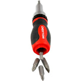 Dekton 6pc Magnetic Ratchet Handle Screwdriver Anti Slip Handle Bit Set Pz Flat