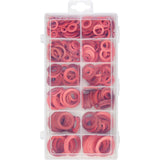 Bluespot 600pc Assorted Red Fibre Sealing Seals Washer Set Plumbers