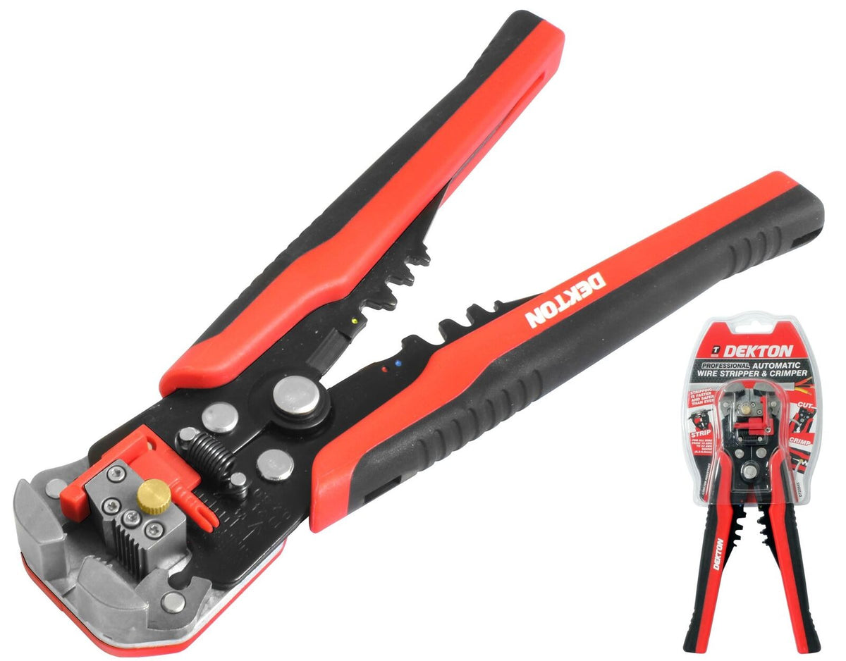 Dekton Automatic Wire Cable Cutter Stripper Crimping Crimper Plier Tool Pro