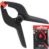 Dekton Spring Quick-Grip Wood Work Carpentry Plastic Clamps 230mm 9" 100mm Jaw