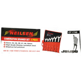 Neilsen 6pc Jumbo Metric Polished Combination Spanner Wrench Set 33mm - 50mm