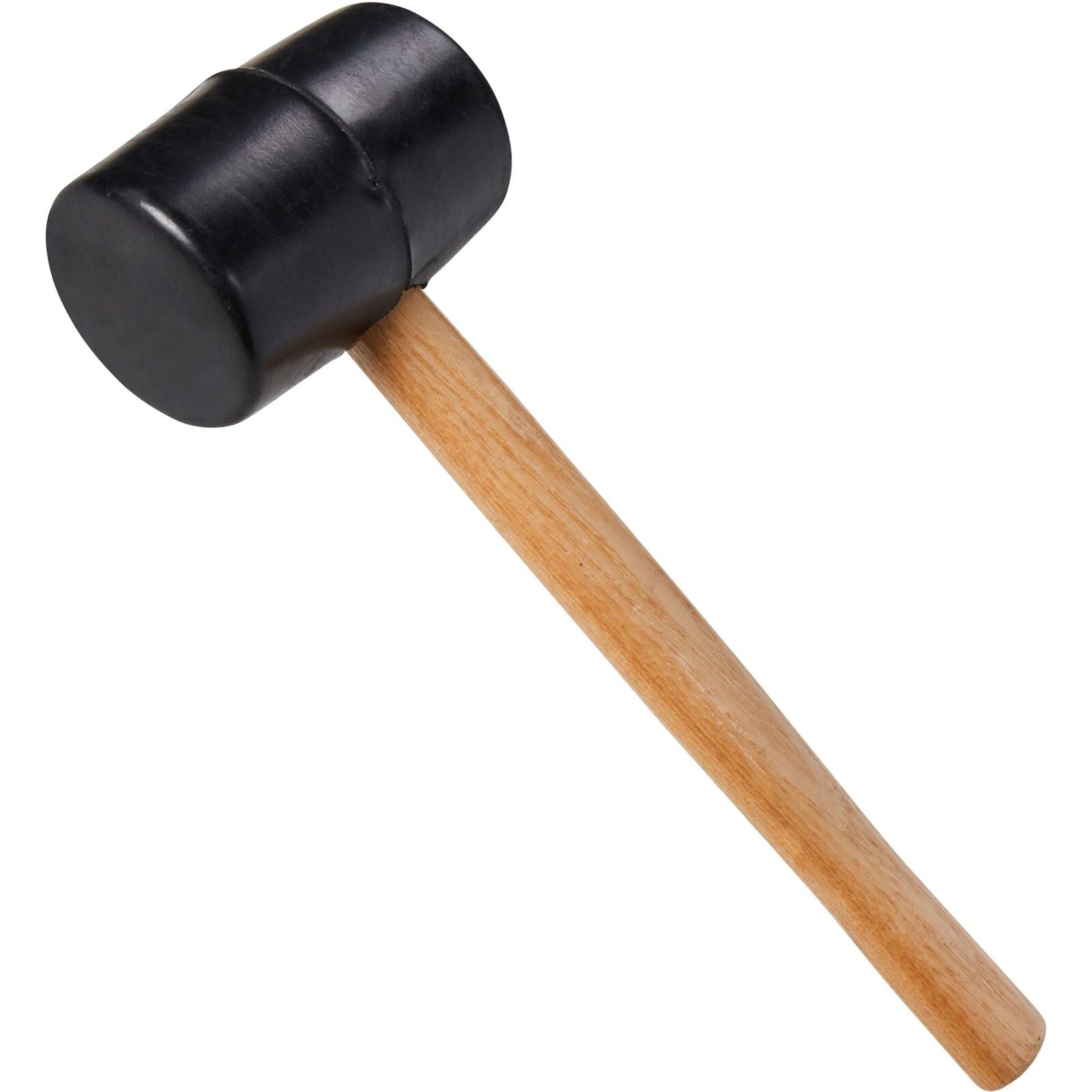 BlueSpot 16oz Black Rubber Hammer Mallet Hardwood Shaft Grip Handle DIY