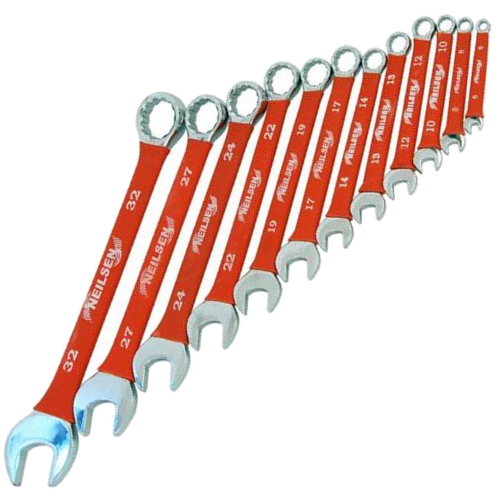 Neilsen 12pc Soft Grip Metric Combination Spanner Wrench Set 6mm - 32mm