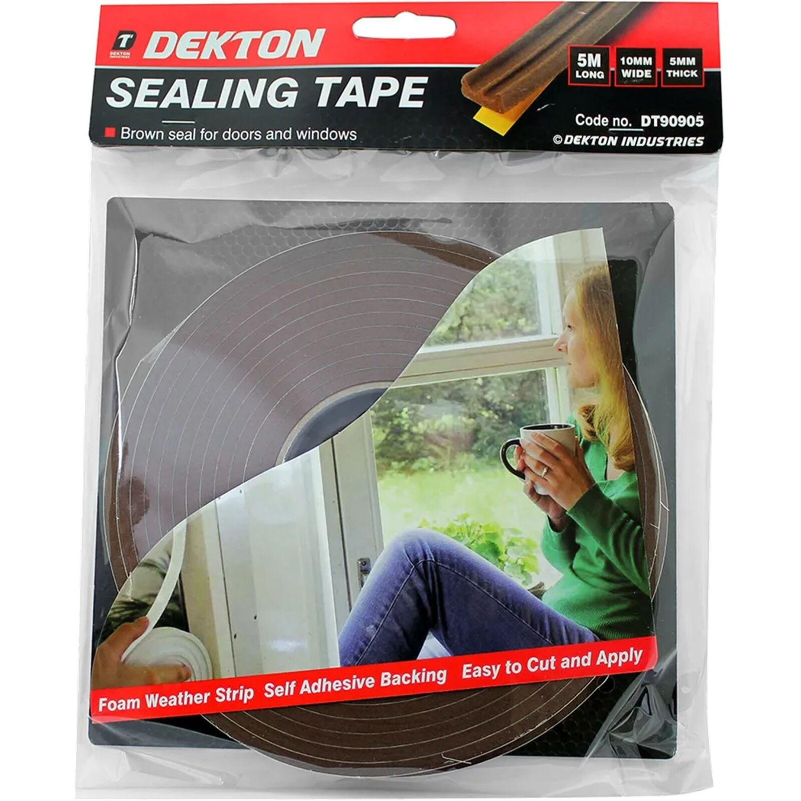 Dekton 2pc Double Sided Sealing Excluding Draught Tape Adhesive Roll 10mm X 5m